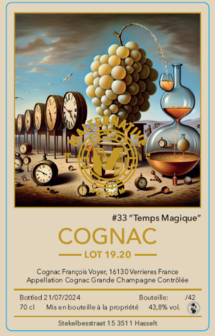 cognac #33 &quot;Temps Magique&quot; (Lot 19.20) - Malternative Belgium (Fran&ccedil;ois Voyer) - 43,8% 70cl