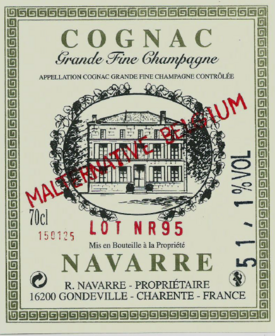 Navarre cognac Lot R95 51,1% &quot;Malternative Belgium - special release&quot; 70cl