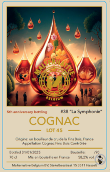 cognac #38 &quot;La Symphonie&quot; (Lot 45 FB) - Malternative Belgium - 58,2% 70cl