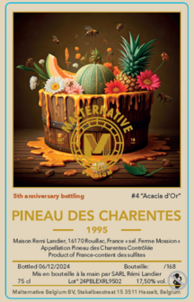 pineau des charentes #4 &quot;Acacia d&#039;Or&quot; (1995) - Malternative Belgium (Remi Landier) - 17,50% - 75cl 