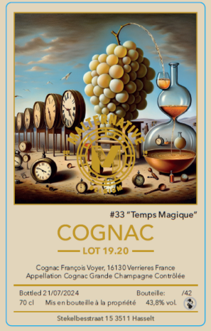 cognac #33 "Temps Magique" (Lot 19.20) - Malternative Belgium (François Voyer) - 43,8% 70cl