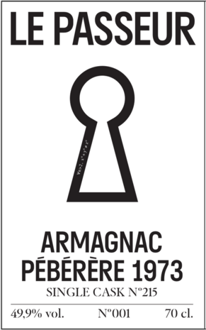 Armagnac Le Passeur - Pébérère - 1973 - 49,9% - 70cl